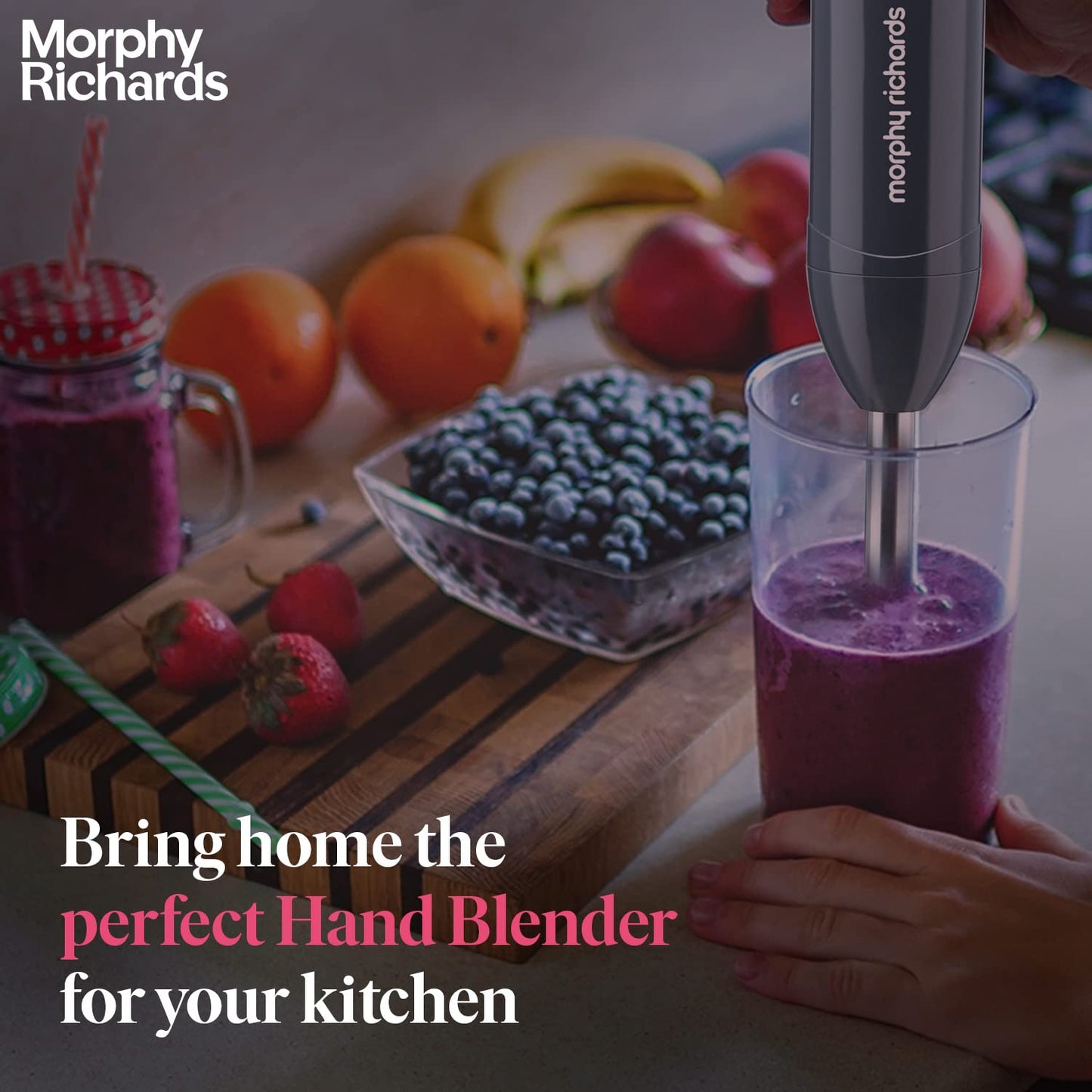 Morphy Richards Pronto Plus 300W Hand Blender with Chopper | Silent Operation | Stainless Steel Blade | Ergonomic Design | 2-Year Warranty | Made in India