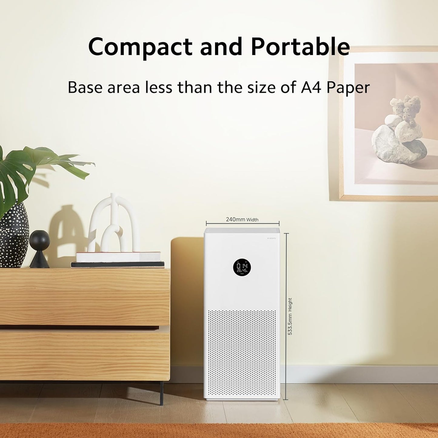 Xiaomi Smart Air Purifier 4 Lite | True HEPA Filter | 360° Air Intake | Covers 462 Sq. Ft. | App, Alexa &amp; Google Control | Suraj Electronics
