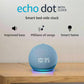 Amazon Echo Dot 4th Gen with clock | Smart speaker with powerful bass, LED display and Alexa (Blue)