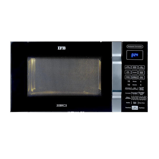 IFB 30BRC3 30L Convection Microwave Oven | Rotisserie | 101 Auto Cook Menus | Steam Clean | Touch Control | Black | 1+3 Year Warranty