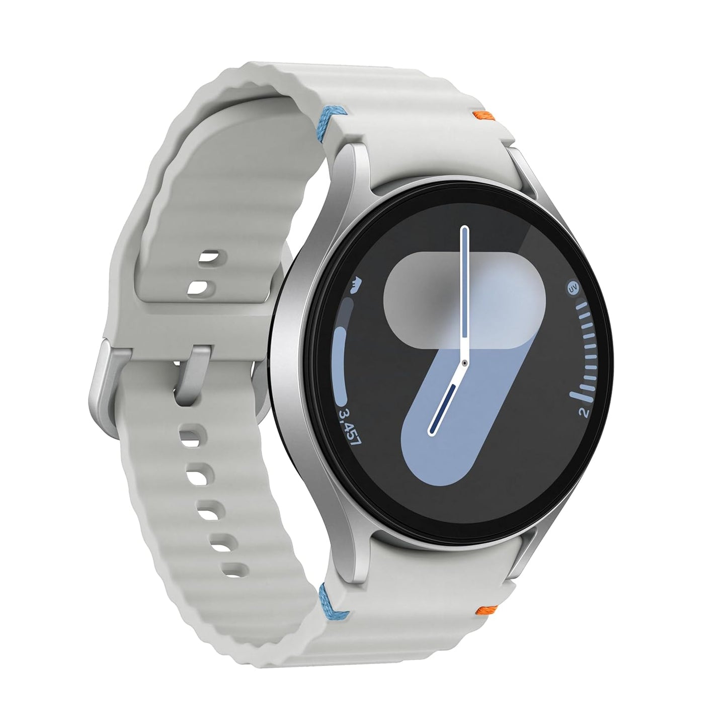Samsung Galaxy Watch 7 (44mm, Silver, BT) with 3nm Processor | Dual GPS | Sapphire Glass & Armour Aluminum | 5ATM & IP68 | HR, SpO2, BP & ECG Monitor