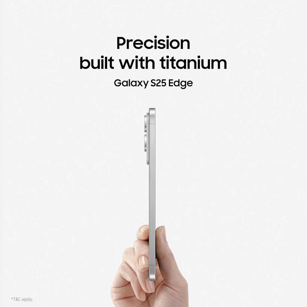 Samsung Galaxy S25 Edge 5G AI Smartphone (Titanium JetBlack, 12GB RAM, 512GB Storage) | Precision Built with Titanium | Ultra-Sleek and Premium with a 200 MP Camera | Snapdragon 8 Elite for Galaxy