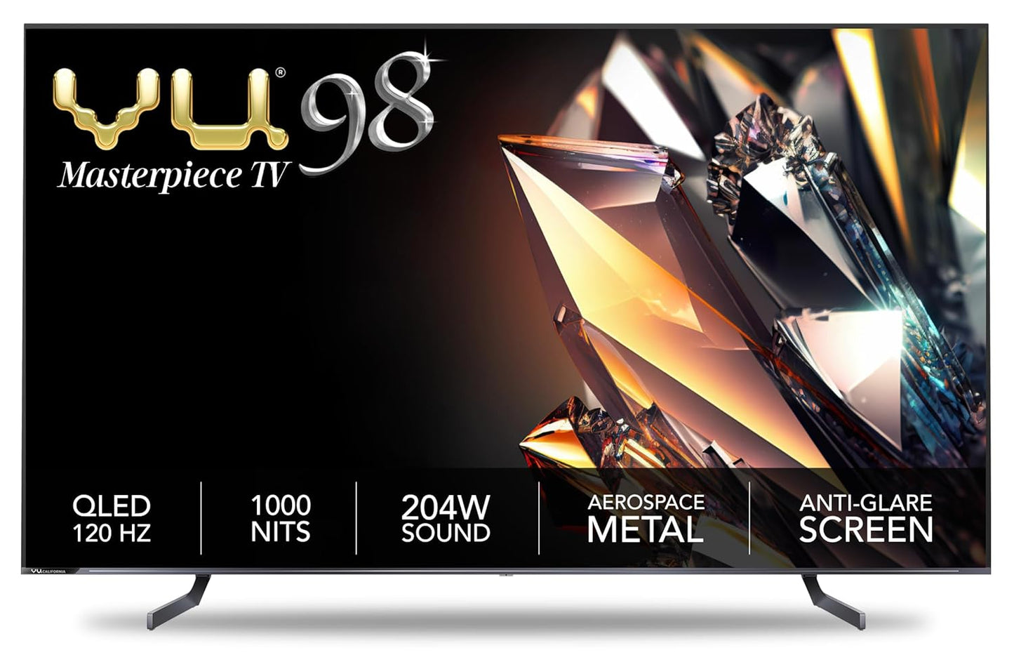 Vu 98QV 98-Inch Masterpiece 4K Ultra HD Smart QLED TV – Dolby Vision IQ, 204W Sound, Google TV OS, 3-Year Warranty – Suraj Electronics