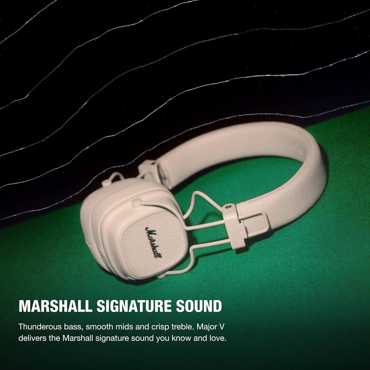 Marshall Major V Wireless On-Ear Headphones (Cream) | 100+ Hours Battery, Bluetooth, Fast Charging – Buy Online at Suraj Electronics