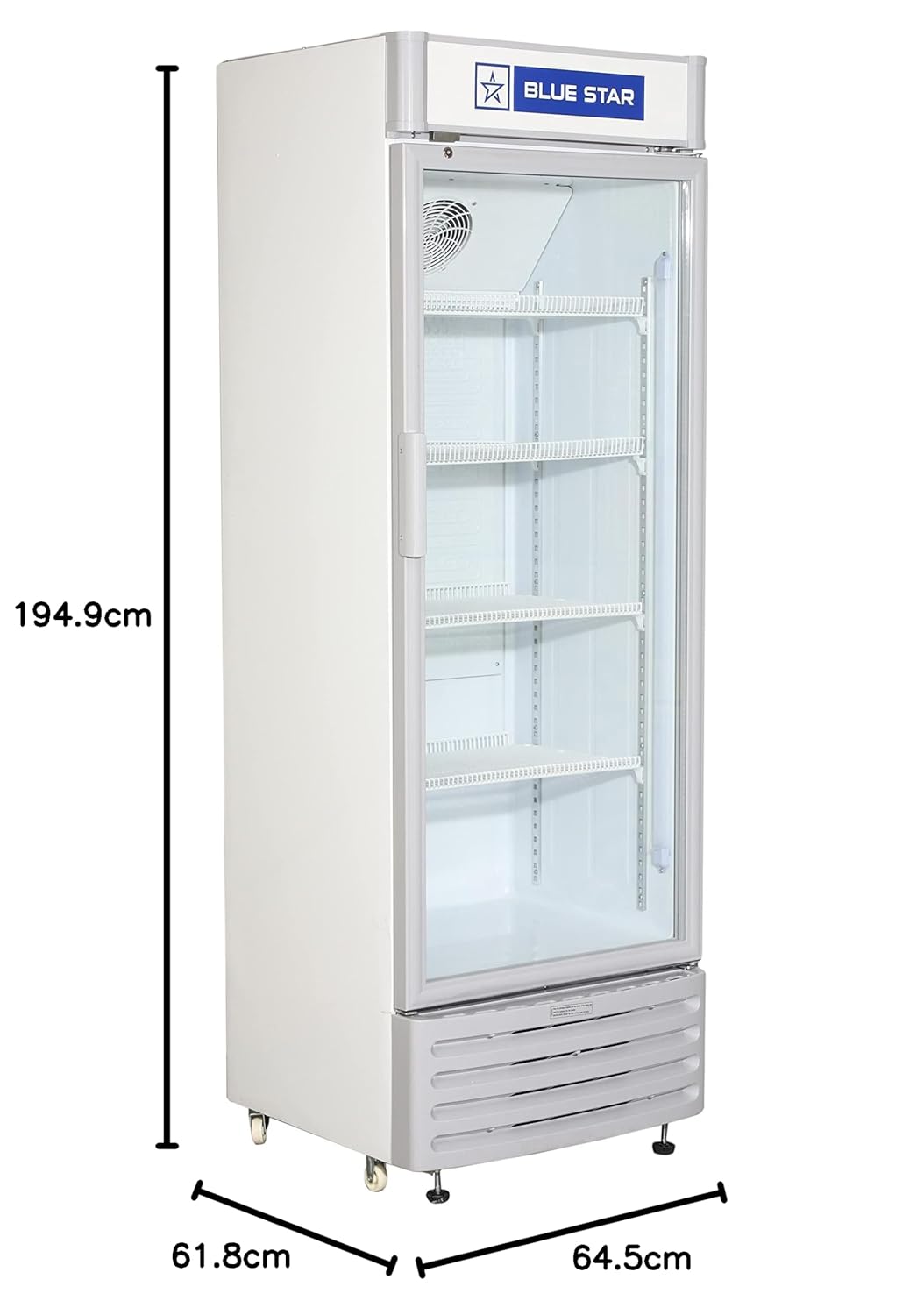Blue Star VC400A 385 Litre Visi Cooler – Commercial Display Fridge with R600A, Adjustable Shelves