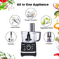 Inalsa Easy Prep 800W Food Processor with 1.4L Bowl, Atta Kneader, Chopper, Whisker & 7 Accessories – Black
