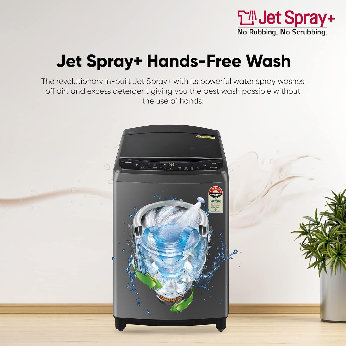 LG THD10NWM 10 Kg 5 Star Inverter Wi-Fi Fully-Automatic Top Load Washing Machine ( Middle Black, AIDD Technology)
