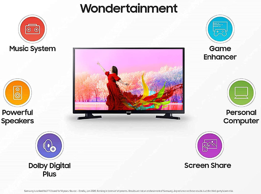 Samsung UA32T4340BKXXL 32 Inch HD Ready Smart LED TV | Tizen OS | Dolby Digital Plus | Screen Mirroring