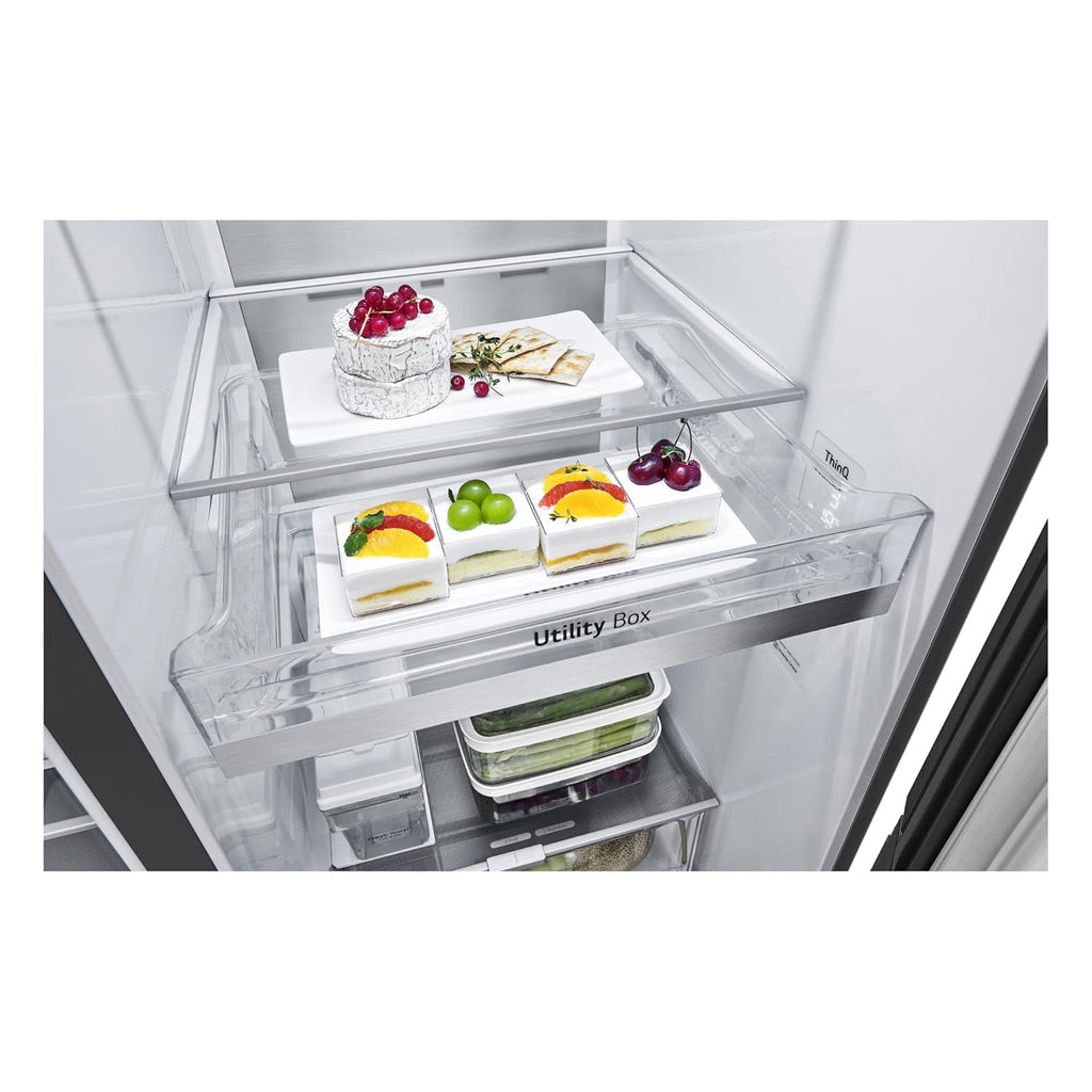 LG GL-X257AMC3 630 L Inverter Side-by-Side Refrigerator (2025 Model, InstaView Door-in-Door, Wi-Fi Enabled, Black, Water & Ice Dispenser, Hygiene Fresh+)