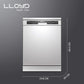 Lloyd 13 Place Settings Dishwasher (LDWF13PSE1DD) – 70°C Hot Wash, 360° Water Spray, Extra Dry, Half Load, Freestanding | Stainless Steel, Silver