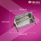 Bajaj Minor Radiant Room Heater 1000W PedestalHeater For Winter|Electric Heater ForRoom|Stainless Steel Heat Reflector|Nickel Chrome
