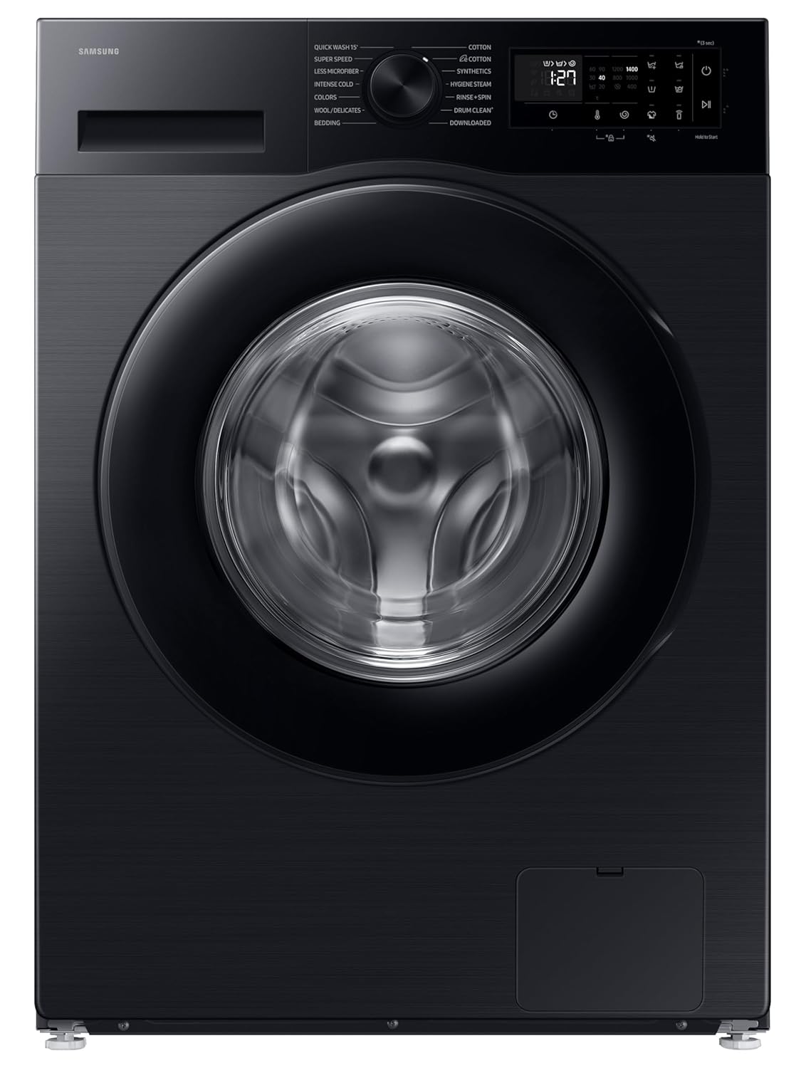 Samsung WW90DG5U24ABTL 9 Kg 5 Star Front Load Washing Machine with Inbuilt Heater, AI EcoBubble & WiFi (Black)