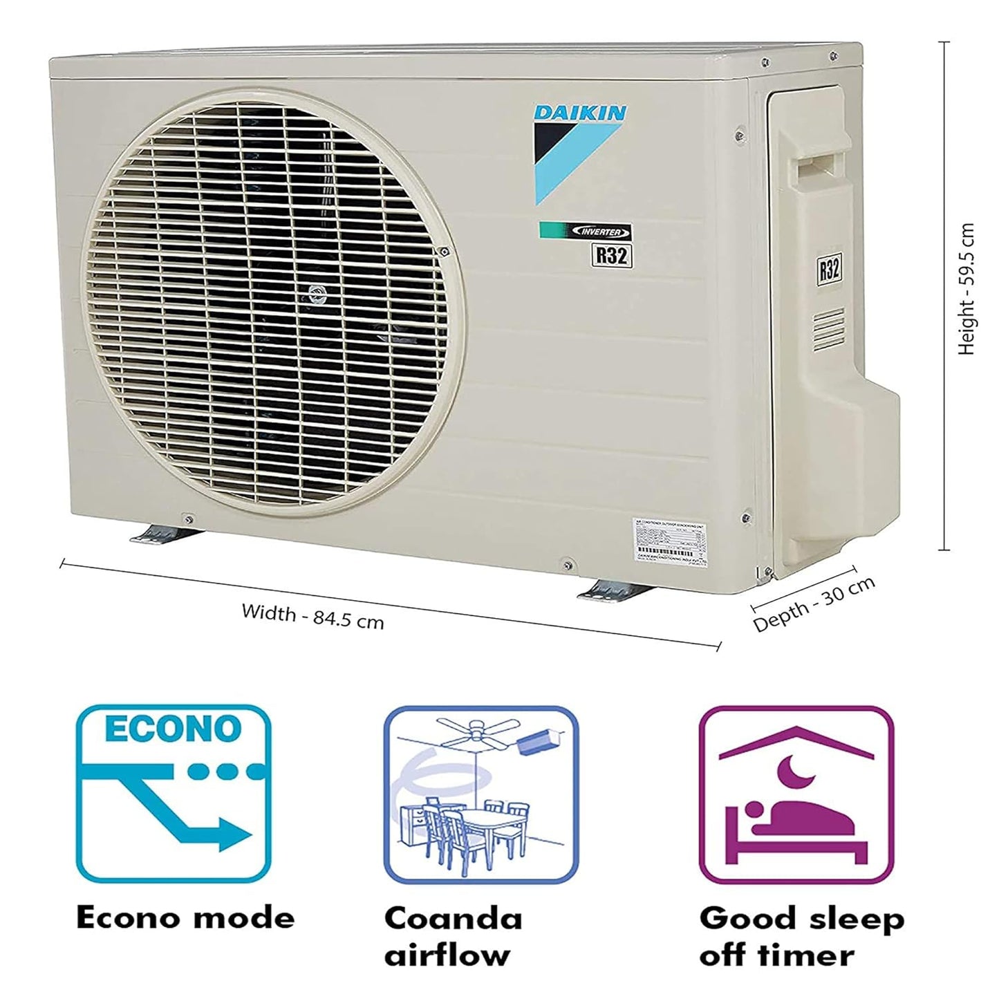 Daikin ATKM50UV16VA 1.5 Ton 5 Star Inverter Split AC | Dew Clean | Titanium Filter | R32 | Coanda Airflow | Suraj Electronics Delhi NCR
