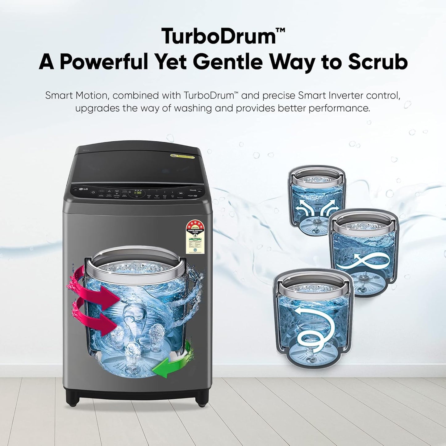 LG THD10NWM 10 Kg 5 Star Inverter Wi-Fi Fully-Automatic Top Load Washing Machine ( Middle Black, AIDD Technology)