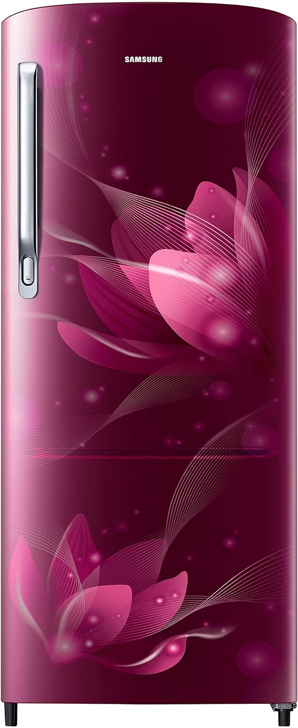 Samsung RR20C2712R8/NL 183 L, 2 Star, Digital Inverter, Direct-Cool Single Door Refrigerator ( Blooming Saffron Red)