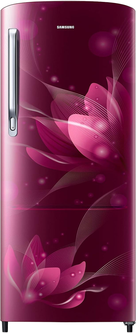 Samsung RR20C2712R8/NL 183 L, 2 Star, Digital Inverter, Direct-Cool Single Door Refrigerator ( Blooming Saffron Red)