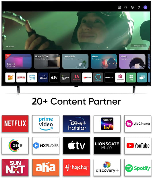 LG 65QNED80SRA 164 cm (65 inches) 4K Ultra HD Smart QNED TV  (Ashed Blue)