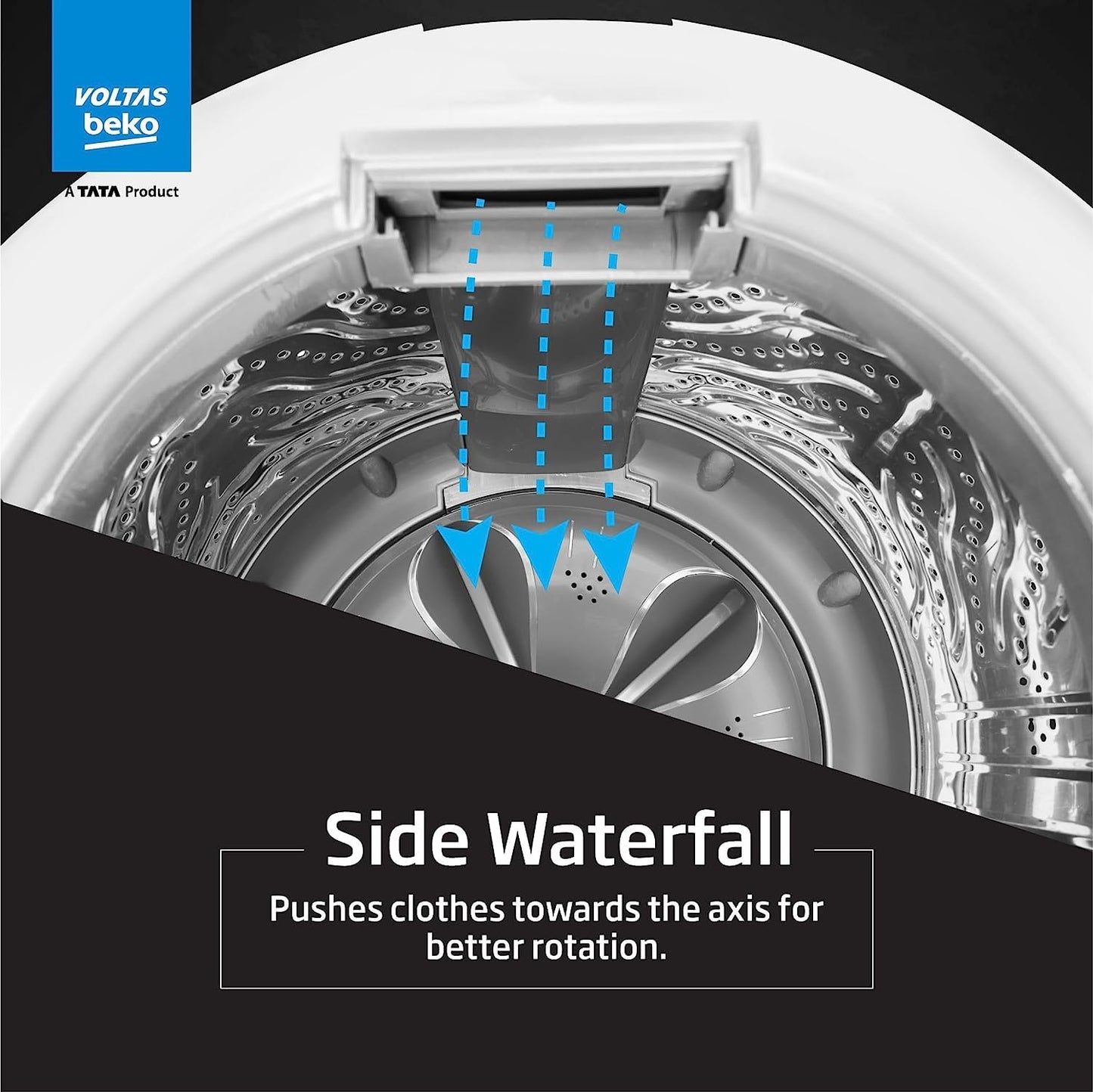 Voltas Beko WTL70UPGC/SPCPOF 7 Kg 5 Star Fully-Automatic Top-Loading Washing Machine (Dark Grey, Monsoon Dry)