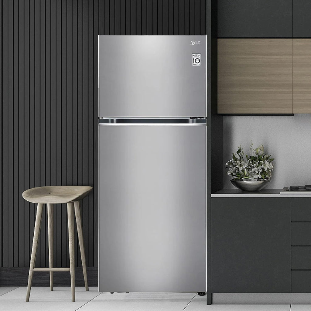 LG GL-S412SPZY 408 L 2 Star Frost-Free Smart Inverter Double Door Refrigerator ( Shiny Steel, Convertible)