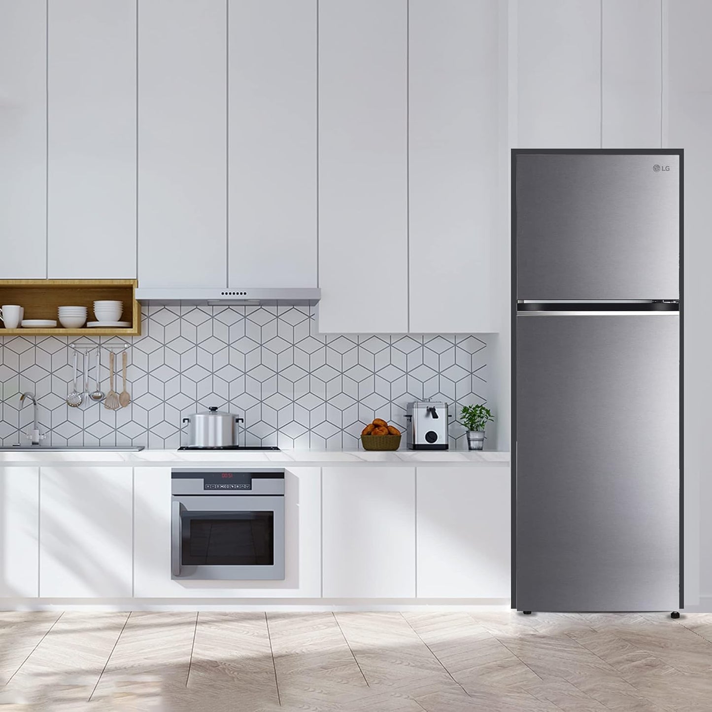 LG GL-N382SDSY 343 L 2 Star Frost-Free Double Door Refrigerator (Smart Inverter Compressor, Express Freeze, Dazzle Steel, 2025 Model)