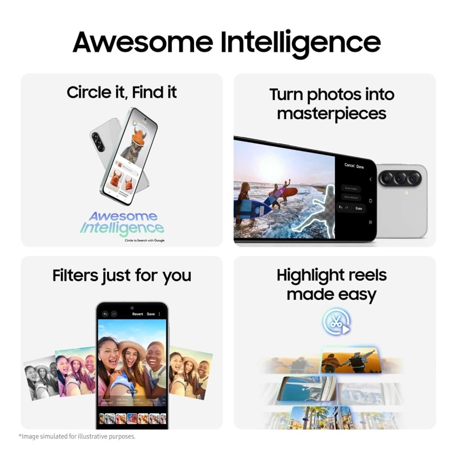 Samsung Galaxy A56 5G (Awesome Graphite, 12GB, 256GB) | Awesome Intelligence: Circle to Search, Intelligent Editing | Awesome 6 OS & 6 Years Security Updates | IP67