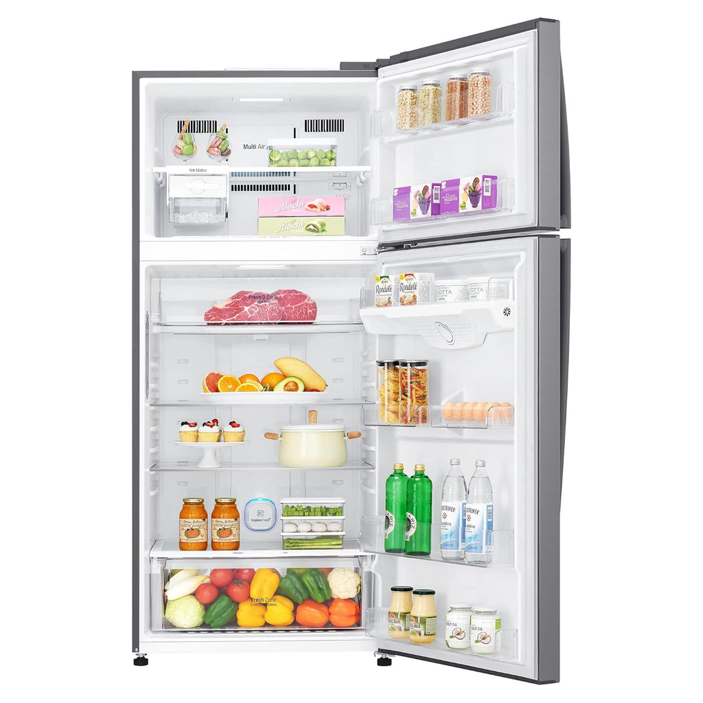 LG GN-H702HLHM 506 L Frost Free Inverter Double Door Refrigerator (Platinum Silver3) with Wi-Fi, Hygiene Fresh+, Door Cooling+ & Smart Diagnosis