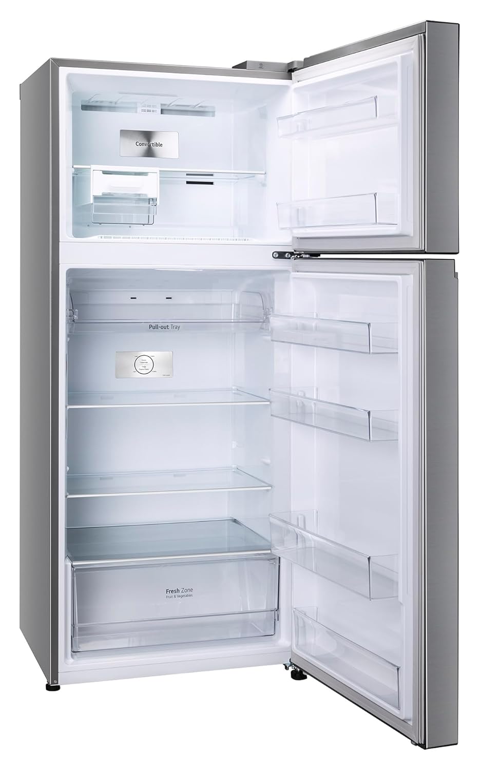 LG GL-S422SPZX 398L 3 Star Frost-Free Double Door Refrigerator (Convertible, Smart Inverter, Express Freeze, Shiny Steel)