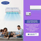 Carrier Durawhite Exi CAI24DH3R32F0 2 Ton 3 Star Inverter Split AC | 6-in-1 Convertible Cooling | Copper Condenser | PM2.5 Filter | Auto Clean | White