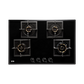 IFB 78-GCI4B-3D FB FFD 4 Burner Built-in Hybrid Hob – 3D Brass Burners, Auto Ignition, Flame Failure Device, Black Glass Top