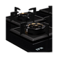 IFB 78-GCI4B-3D FB FFD 4 Burner Built-in Hybrid Hob – 3D Brass Burners, Auto Ignition, Flame Failure Device, Black Glass Top