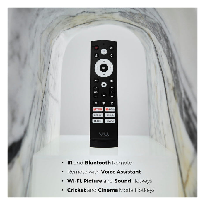 VU 43VIBE-DV 3 Years Warranty 43 Inch 4K QLED Google TV with Dolby Vision & Atmos, 88W Soundbar, HDMI 2.1, MEMC, Game Mode & Bezel-Less Design