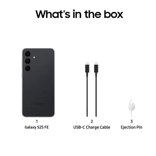Samsung Galaxy S25 FE 5G (8GB RAM/ 512GB Storage) Galaxy AI | 7x OS Upgrades | AMOLED 120Hz FHD+ Display (Jet Black)