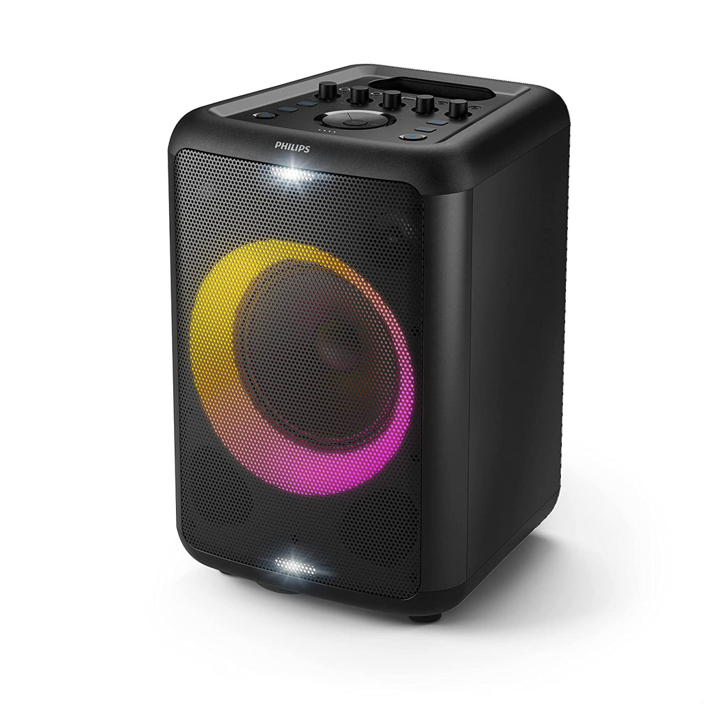 Philips Audio TAX3206 60W Bluetooth Party Speaker | 14-Hour Playtime, Deep Bass, Mic & Guitar Input, Party Lights, Karaoke Mode
