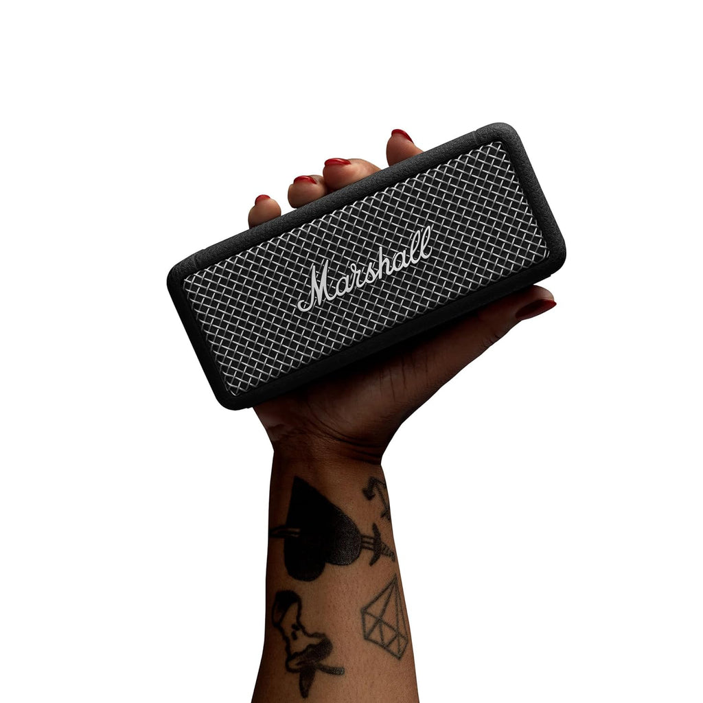 Marshall Emberton II Portable Bluetooth Speaker (Black & Steel) | 30+ Hour Playtime | IP67 Water Resistant