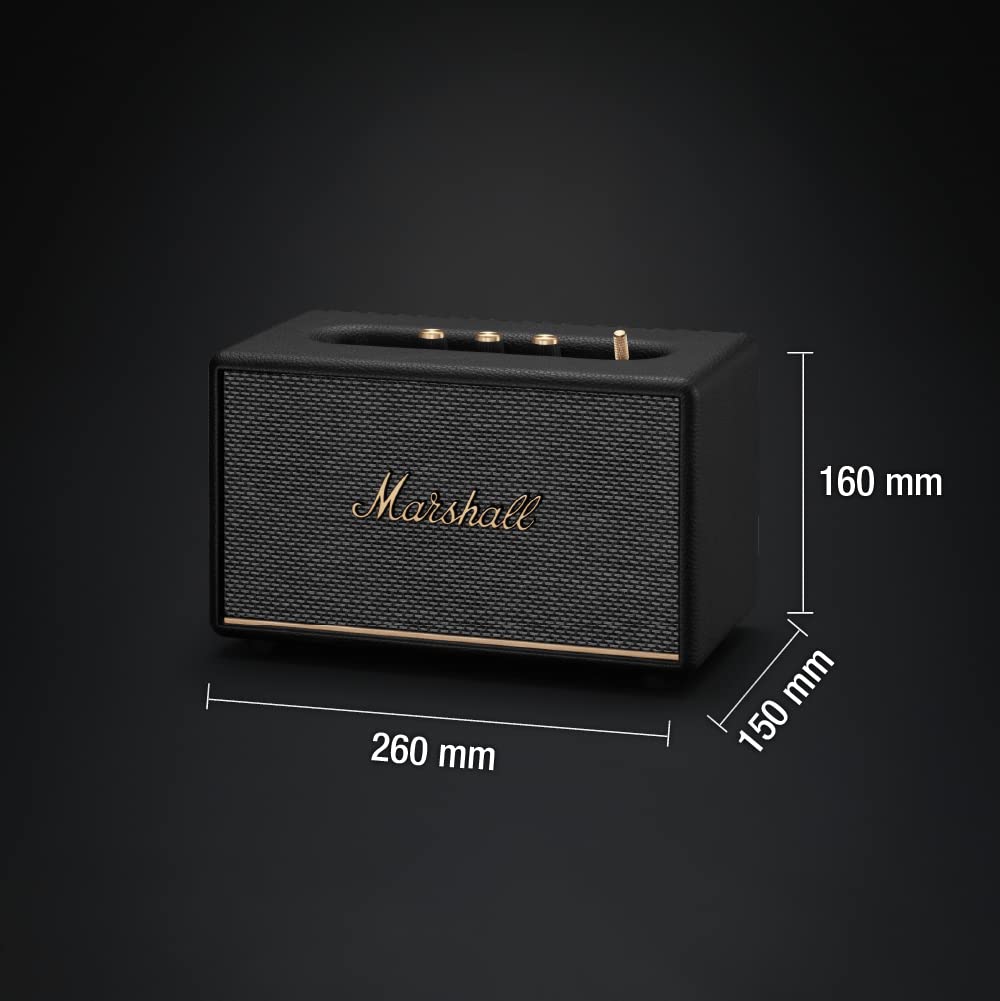 Marshall Stanmore III Bluetooth Speaker – Gen 3 with Wider Stereo Sound, Bluetooth 5.2 & Sustainable Design – Black