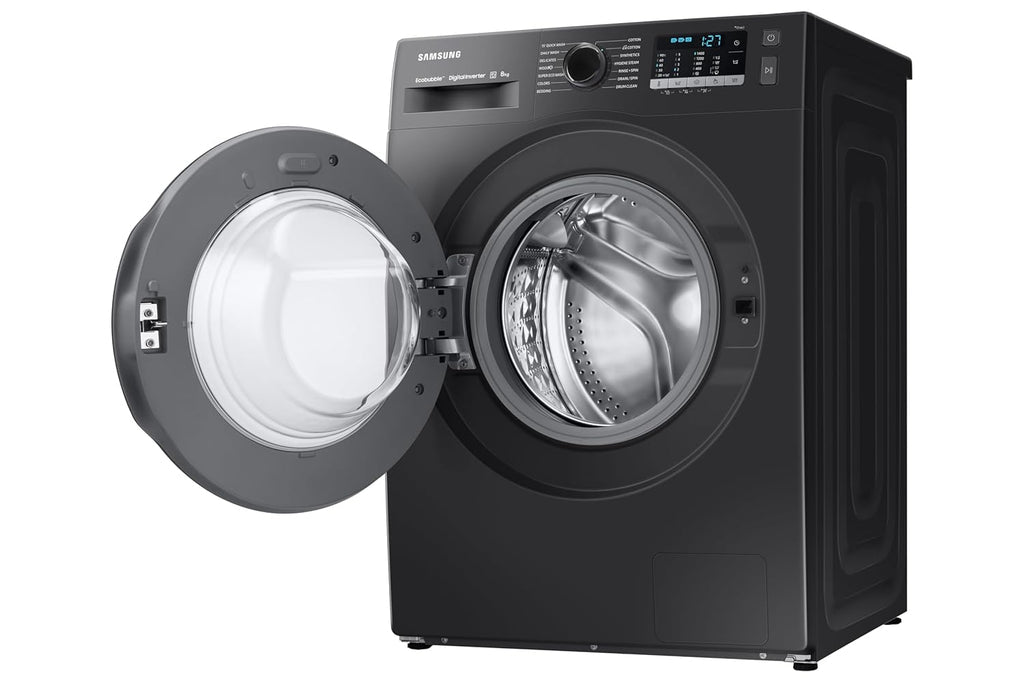 Samsung WW80TA046AB1TL 8 kg, Hygiene Steam with Inbuilt Heater, Digital Inverter, Fully-Automatic Front Load Washing Machine ( Black)