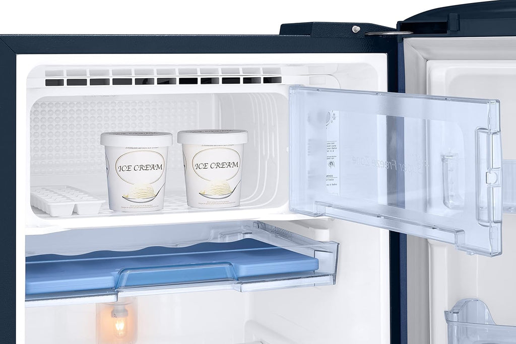 Samsung RR26C3893CU/HL 246L 3 Star Inverter Direct-Cool Single Door Refrigerator Appliance (Camellia Blue) Base Stand Drawer