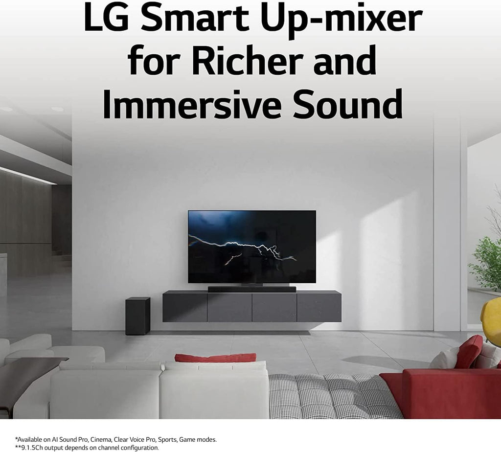 LG SC9S 3.1.3 Ch 400W Dolby Atmos Soundbar with Triple Up-Firing Speakers, IMAX Enhanced, WOW Orchestra & OLED C Series Bracket – Black