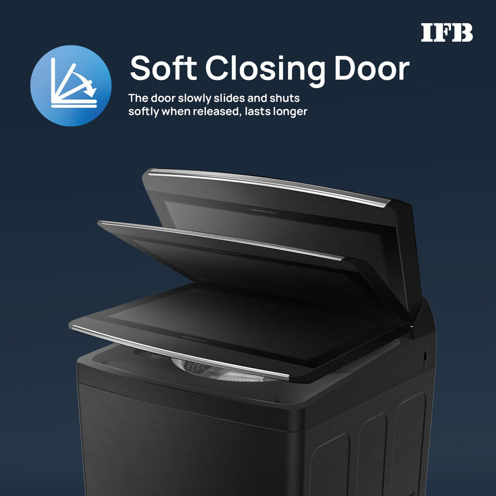 IFB TL121BL4SN 12 Kg 5 Star AI Powered Fully Automatic Top Load Washing Machine (2025 Model, DeepClean®, PowerSteam®, Inbuilt Heater, Black VCM)
