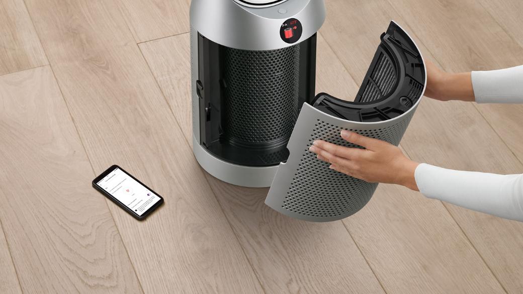 Dyson Air Purifier Cool PC1  ( TP-11 ) | Removes 99.95% of allergens & pollutants as small as PM 0.1 Auto, Sleep and Night modes | Control via remote, App, compatible voice assistants White/Silver | 2 Year Warranty White / Silver