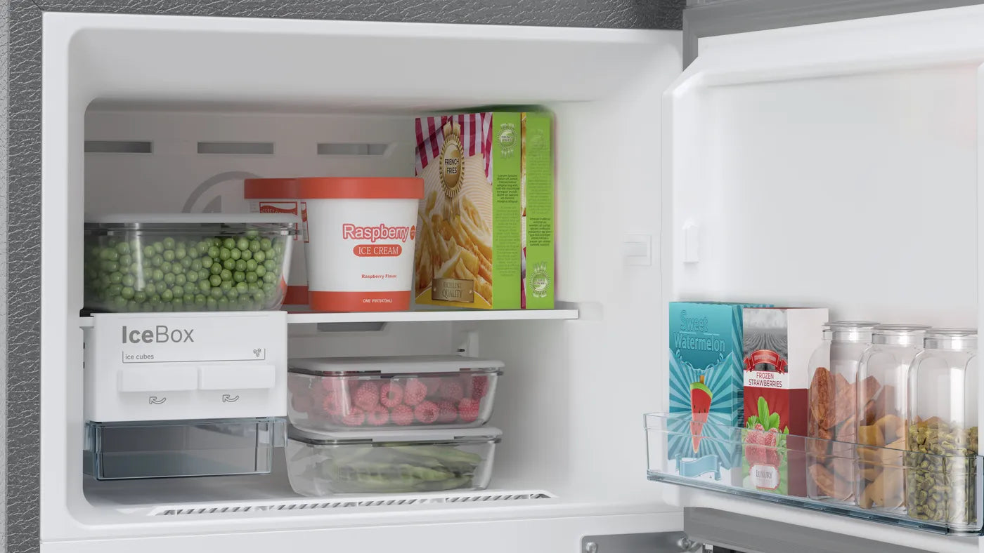 BOSCH CTC29S031I Series 4 269 Litres 3 Star Frost Free Double Door Convertible Refrigerator with Vario Inverter Compressor ( Sparkly Steel)