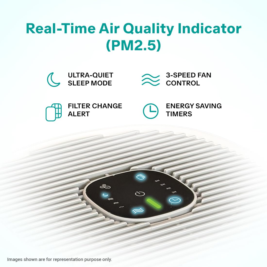 Forbes Air Purifier 270 with True HEPA H13 | 360° Air Intake | 365 Sq Ft