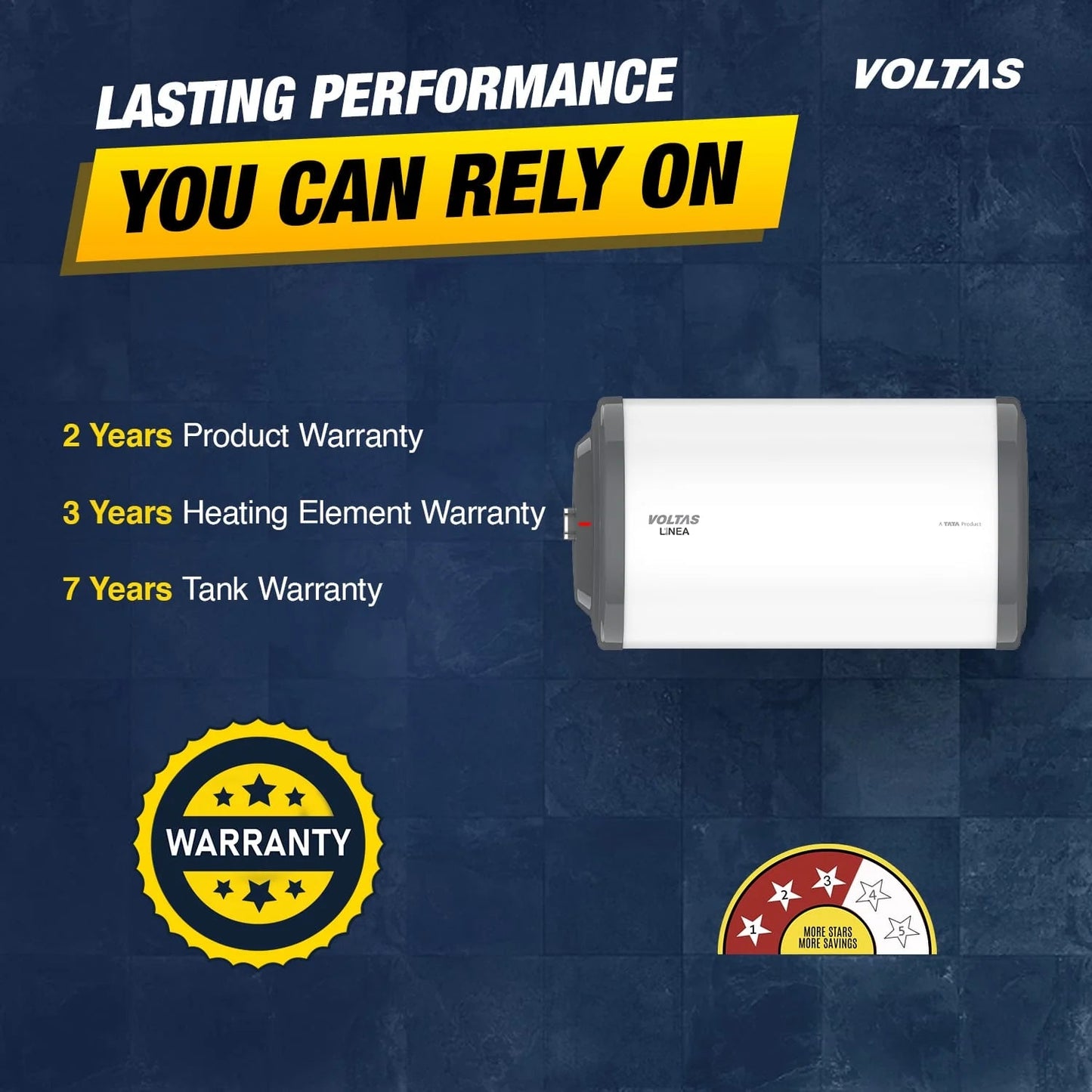Voltas Linea 15L 3-Star Water Heater 155HPBGY (2000W) Best Price in Delhi NCR