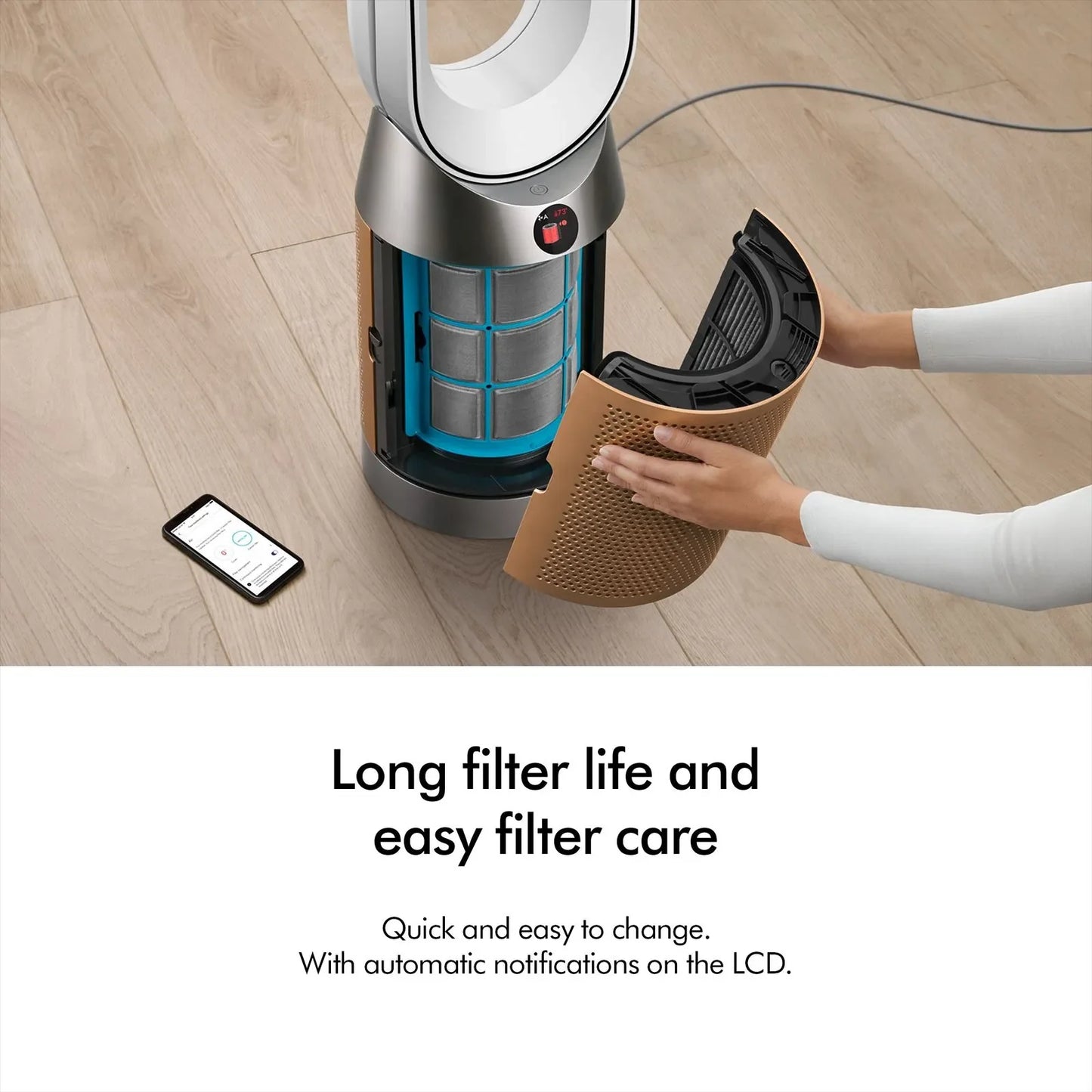 Dyson Hot + Cool HP12 Air Purifier (White &amp; Gold) with HEPA H13 Filter, Air Multiplier™ &amp; Formaldehyde Destruction | Suraj Electronics Delhi NCR