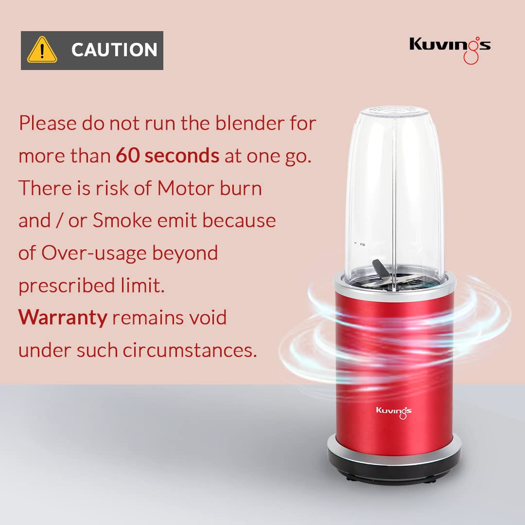 Kuvings Nutri Blender Pro Ferrari Red | 1000W Blender | 7-Year Warranty | Wet &amp; Dry Blades | Suraj Electronics Delhi NCR