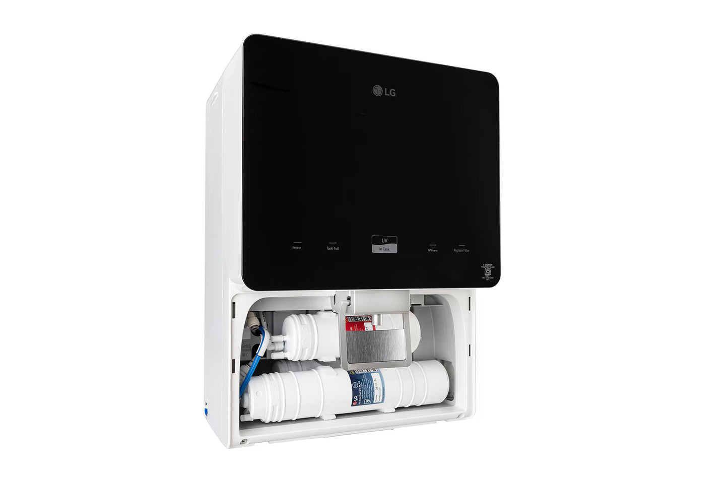 LG WW176GTBW 8L RO+UV+MB Water Purifier with Stainless Steel Tank, Premium Glass Finish