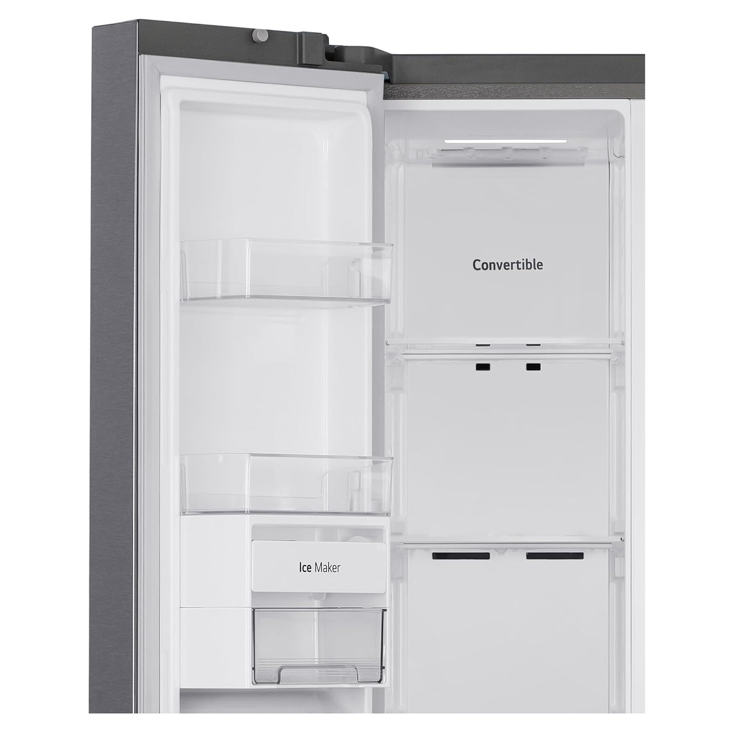 LG GL-B257HDS3 650 L Frost Free Smart Inverter Double Door Side By Side Refrigerator( Dazzle Steel, Convertible)