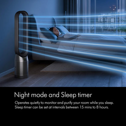 Dyson Air Purifier Cool PC1 (TP11) Black / Nickel| HEPA Filter | Air Multiplier™ Tech | Auto, Sleep &amp; Night Modes | App &amp; Voice Control | 350° Airflow | Suraj Electronics
