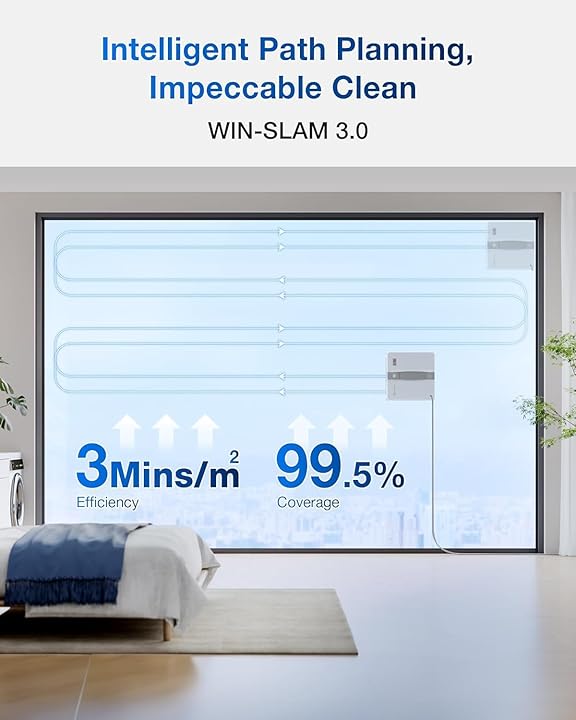 ECOVACS WINBOT MINI Window Cleaning Robot | Dual Ultrasonic Spray | 9-Stage Protection | Smart Path Planning | Suraj Electronics Delhi NCR