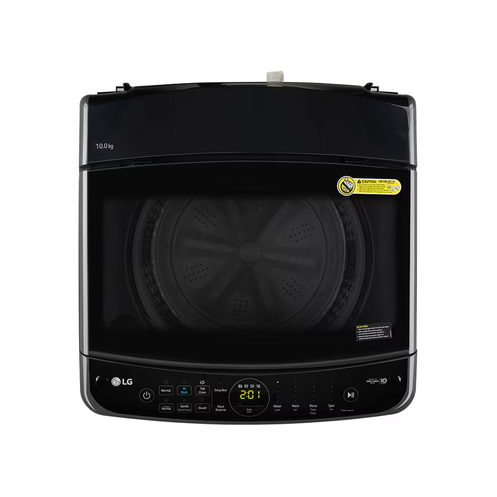 LG THD10NPM 10 Kg Automatic Top Load Washing Machine with AI Direct Drive | Turbodrum | Tub & Pulsator Scrub Spin | Child Lock ( Middle Black)